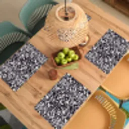 Spat - Stippen - Zwart - Wit Placemat vinyl groot 368 -zzsfeer5_Kitchenyeah-website