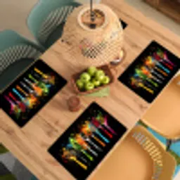 Lepels - Kruiden - Modern - Graffiti - Verf - Kleurrijk Placemat vinyl groot -zzsfeer5_Kitchenyeah-website
