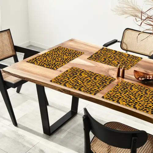 Vlekken - Oranje - Luipaard Placemat vinyl groot 368 -zzsfeer4_Kitchenyeah-website