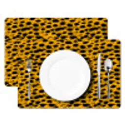 Vlekken - Oranje - Luipaard Placemat vinyl groot 368 -zzsfeer2_Kitchenyeah-website