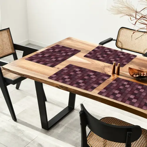 Vierkant - Tegel - Patroon - Paars Placemat vinyl groot 368 -zzsfeer4_Kitchenyeah-website