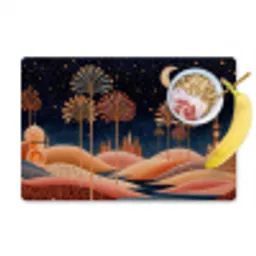 Sterrenhemel - Palmen - Rivier Placemat vinyl groot -zzzproduct_Kitchenyeah-website