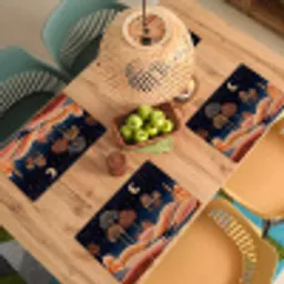 Sterrenhemel - Palmen - Rivier Placemat vinyl groot -zzsfeer5_Kitchenyeah-website