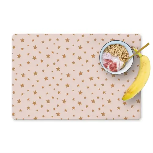 Sterren - Beige - Patronen - Kind Placemat vinyl groot -zzzproduct_Kitchenyeah-website