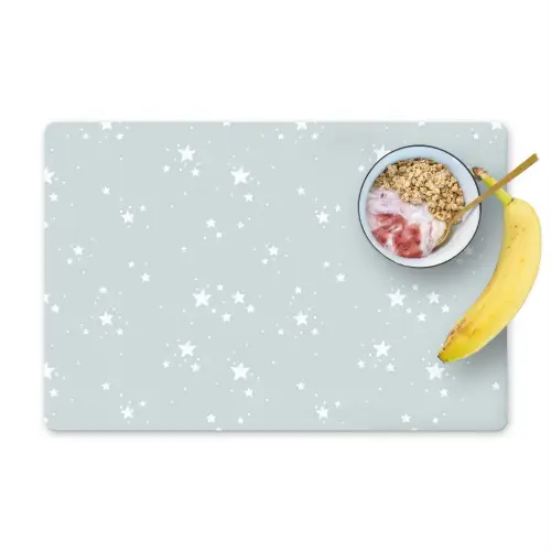 Sterren - Blauw - Grijs - Wit - Patronen Placemat vinyl groot -zzzproduct_Kitchenyeah-website