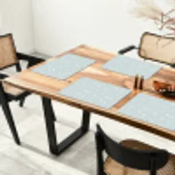 Sterren - Blauw - Grijs - Wit - Patronen Placemat vinyl groot -zzsfeer4_Kitchenyeah-website