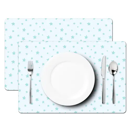 Sterren - Blauwe - Patronen - Kind Placemat vinyl groot -zzsfeer2_Kitchenyeah-website