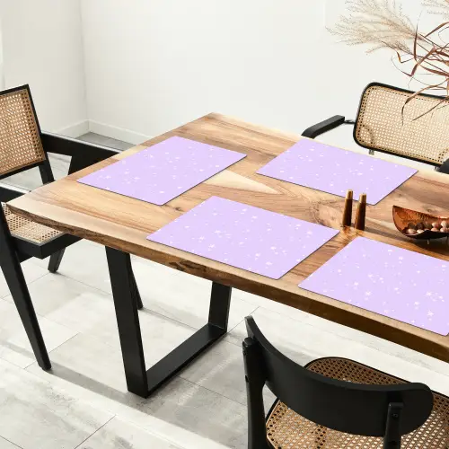 Sterren - Paars - Wit - Patronen Placemat vinyl groot -zzsfeer4_Kitchenyeah-website