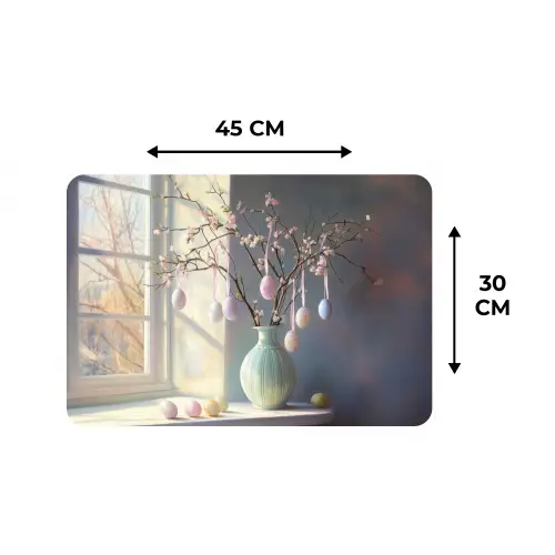 Stilleven - Vaas - Paastak Placemat vinyl groot -specs