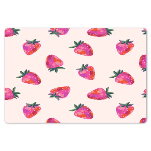 Aardbeien - Rood - Roze - Patroon Placemat vinyl groot 368 -zzsfeer1_Kitchenyeah-website