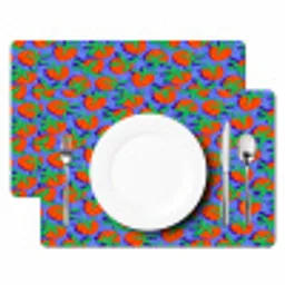 Aardbei - Rood - Zaadjes Placemat vinyl groot 368 -zzsfeer2_Kitchenyeah-website
