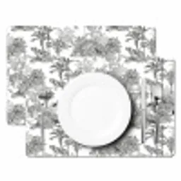 Tijger - Jungle - Patroon - Grijs Placemat vinyl groot 368 -zzsfeer2_Kitchenyeah-website