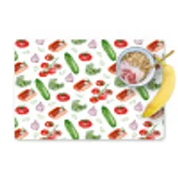 Tomaat - Paprika - Komkommer - Patroon Placemat vinyl groot 368 -zzzproduct_Kitchenyeah-website