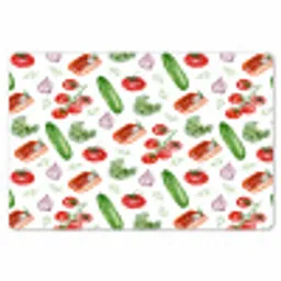 Tomaat - Paprika - Komkommer - Patroon Placemat vinyl groot 368 -zzsfeer1_Kitchenyeah-website