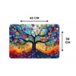 Boom - Kleurrijk - Bloemen - Kunst - Abstract Placemat vinyl groot -specs