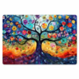 Boom - Kleurrijk - Bloemen - Kunst - Abstract Placemat vinyl groot -zzsfeer1_Kitchenyeah-website