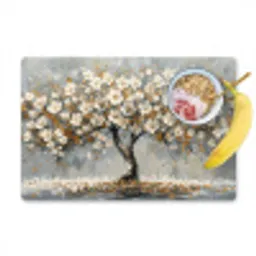Boom - Goud - Bloemen - Abstract - Kunst Placemat vinyl groot -zzzproduct_Kitchenyeah-website