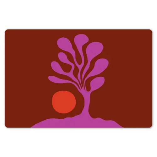 Boom - Paars - Cirkel - Vloeiend Placemat vinyl groot -zzsfeer1_Kitchenyeah-website