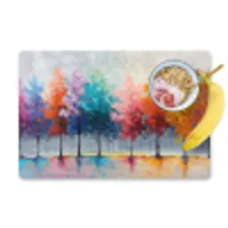 Bomen - Kleurrijk - Natuur - Abstract Placemat vinyl groot -zzzproduct_Kitchenyeah-website