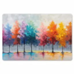 Bomen - Kleurrijk - Natuur - Abstract Placemat vinyl groot -zzsfeer1_Kitchenyeah-website