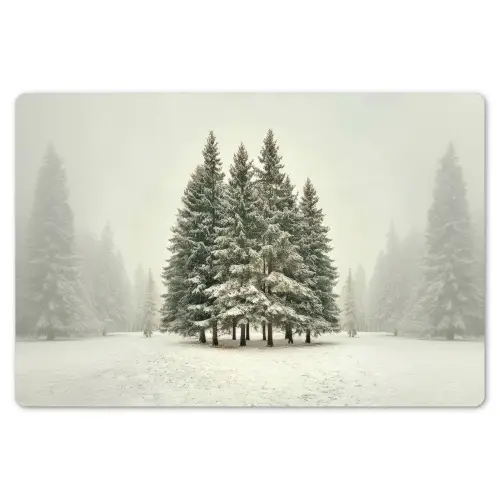 Bomen - Sneeuw - Wit Placemat vinyl groot -zzsfeer1_Kitchenyeah-website