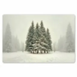 Bomen - Sneeuw - Wit Placemat vinyl groot -zzsfeer1_Kitchenyeah-website