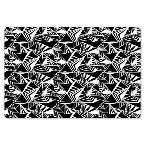 Driehoeken - Geometrisch - Zwart - Wit Placemat vinyl groot 368 -zzsfeer1_Kitchenyeah-website