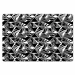Driehoeken - Geometrisch - Zwart - Wit Placemat vinyl groot 368 -zzsfeer1_Kitchenyeah-website