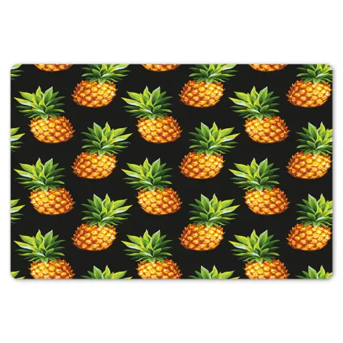 Tropische - Ananas - Zwart Placemat vinyl groot 368 -zzsfeer1_Kitchenyeah-website