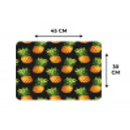 Tropische - Ananas - Zwart Placemat vinyl groot 368 -specs