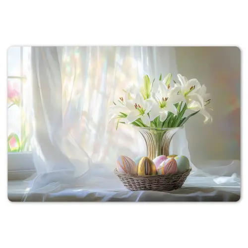 Vaas - Eieren - Bloemen Placemat vinyl groot -zzsfeer1_Kitchenyeah-website
