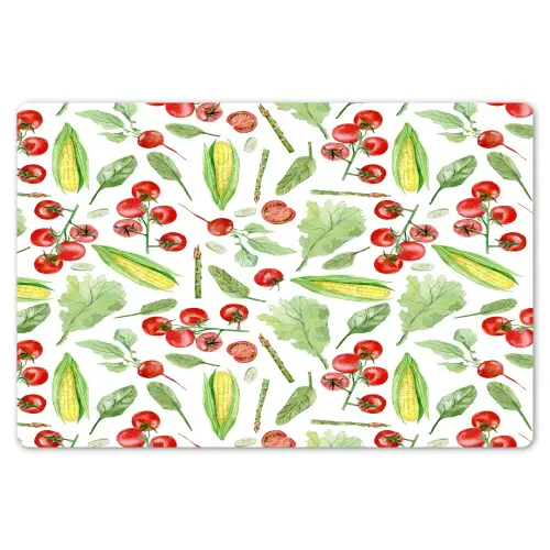 Groente - Tomaat - Maïs - Sla Placemat vinyl groot 368 -zzsfeer1_Kitchenyeah-website