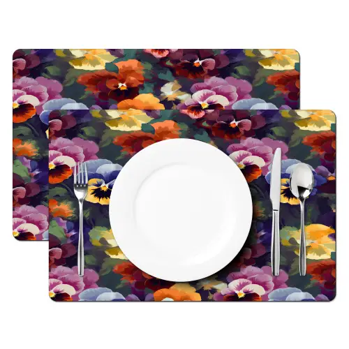 Viooltjes - Kleuren - Bloemblaadjes Placemat vinyl groot 368 -zzsfeer2_Kitchenyeah-website