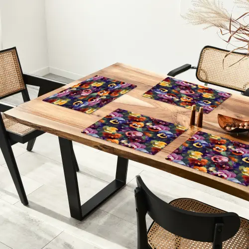 Viooltjes - Kleuren - Bloemblaadjes Placemat vinyl groot 368 -zzsfeer4_Kitchenyeah-website