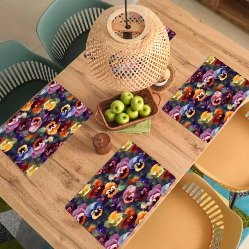 Viooltjes - Kleuren - Bloemblaadjes Placemat vinyl groot 368 -zzsfeer5_Kitchenyeah-website