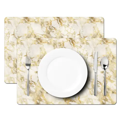 Warm - Gouden - Marmer - Patroon Placemat vinyl groot 368 -zzsfeer2_Kitchenyeah-website