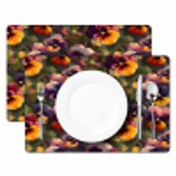 Warm - Patroon - Penseel - Viooltjes Placemat vinyl groot 368 -zzsfeer2_Kitchenyeah-website