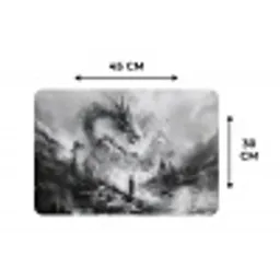 Krijger - Draak - Grijs Placemat vinyl groot -specs
