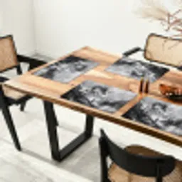 Krijger - Draak - Grijs Placemat vinyl groot -zzsfeer4_Kitchenyeah-website