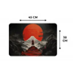 Krijger - Rode trappen - Zon - Berg Placemat vinyl groot -specs