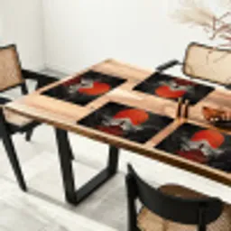 Krijger - Rode trappen - Zon - Berg Placemat vinyl groot -zzsfeer4_Kitchenyeah-website