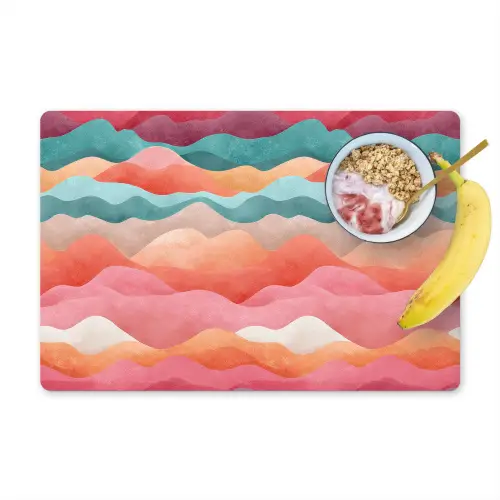 Golven - Kleurrijk - Abstract Placemat vinyl groot -zzzproduct_Kitchenyeah-website