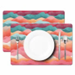 Golven - Kleurrijk - Abstract Placemat vinyl groot -zzsfeer2_Kitchenyeah-website