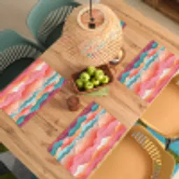 Golven - Kleurrijk - Abstract Placemat vinyl groot -zzsfeer5_Kitchenyeah-website