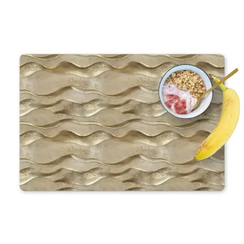 Golven - Patroon - Goud Placemat vinyl groot 368 -zzzproduct_Kitchenyeah-website