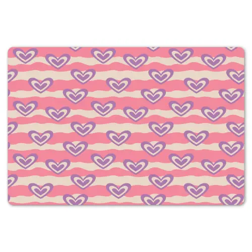 Golven - Patroon - Hartjes - Retro Placemat vinyl groot 368 -zzsfeer1_Kitchenyeah-website