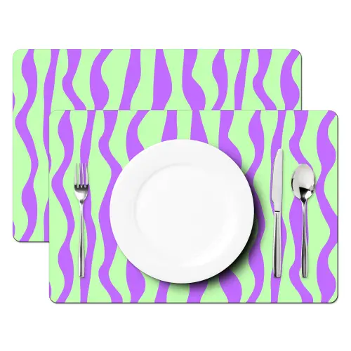 Golven - Paars - Mint - Groen Placemat vinyl groot 368 -zzsfeer2_Kitchenyeah-website
