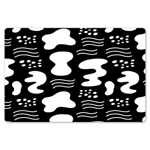 Wit - Zwart - Dynamisch - Patroon Placemat vinyl groot 368 -zzsfeer1_Kitchenyeah-website