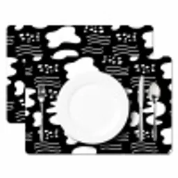 Wit - Zwart - Dynamisch - Patroon Placemat vinyl groot 368 -zzsfeer2_Kitchenyeah-website