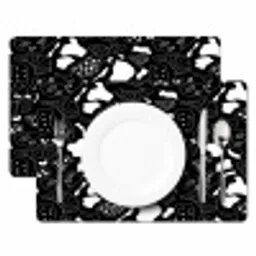 Wit - Zwart - Vormen - Patroon Placemat vinyl groot 368 -zzsfeer2_Kitchenyeah-website